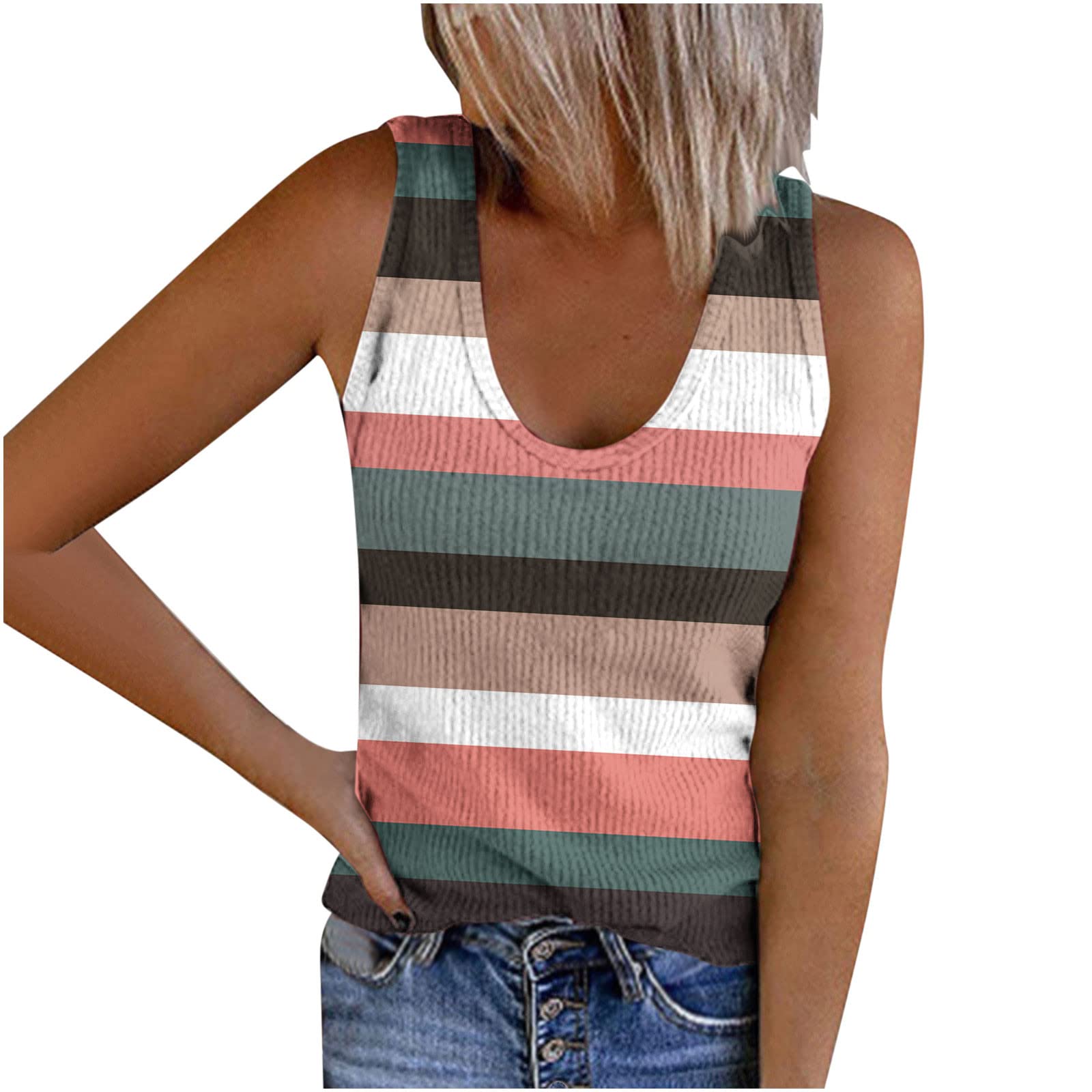 Women's Summer Tops - Casual Sleeveless Tank Tops & Printed Tunic Blouses | Breathable Basic Tees for Beach, Travel & Everyday Wear