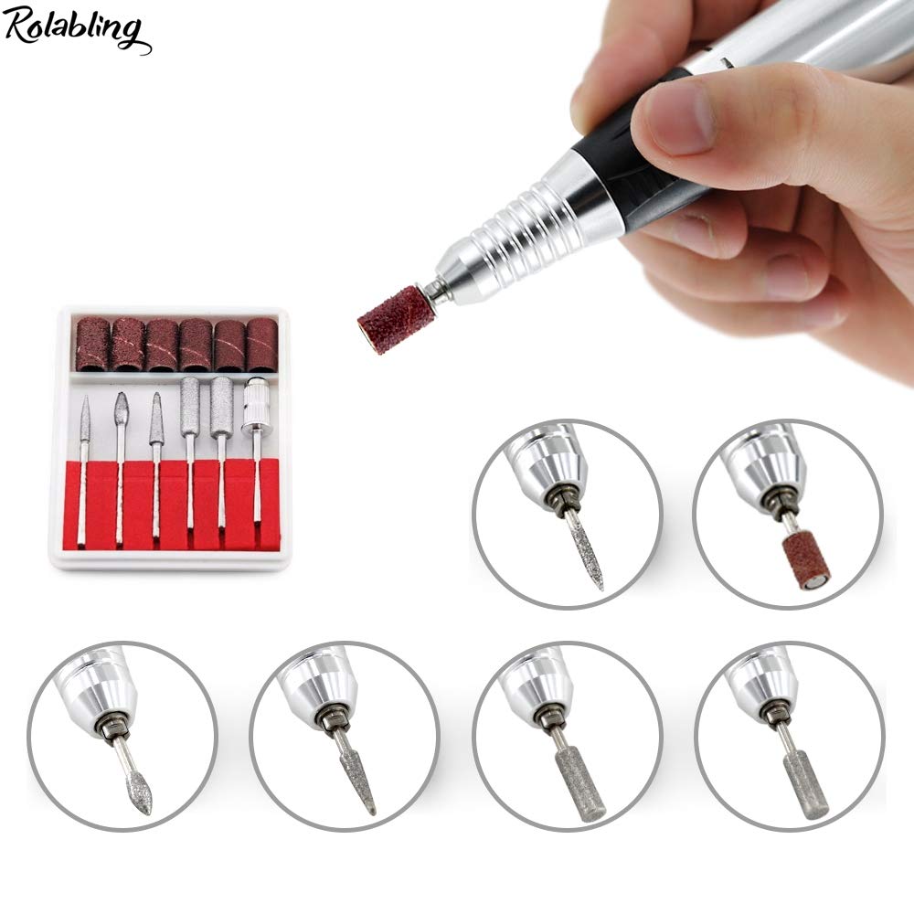 Professional Electric Nail Drill Machine - 30000 RPM Low Heat Low Noise Nail File for Acrylic Manicure & Pedicure - Black 110V - Perfect for Salon, Home & Travel Nail Care