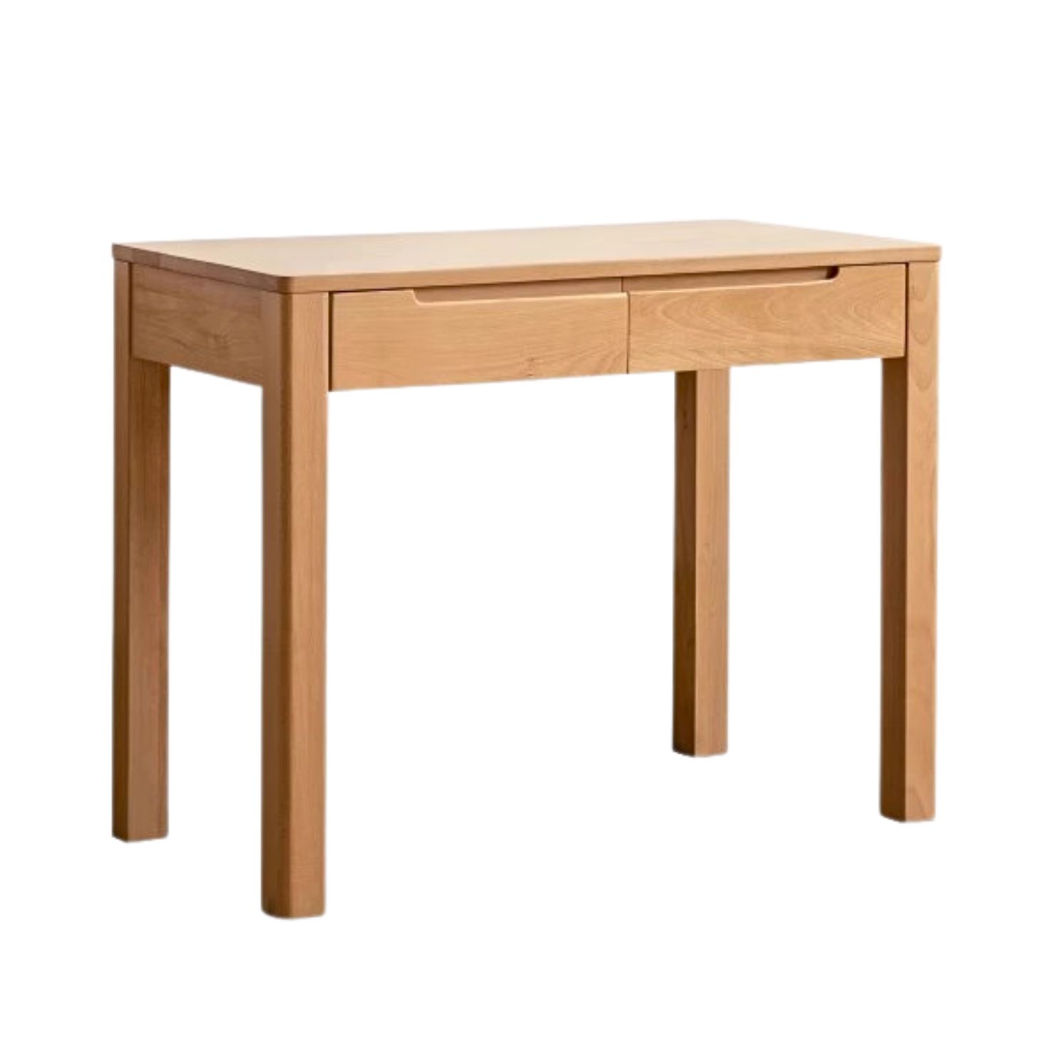 Solid Beech Wood Computer Desk for Home Office - Ergonomic Study Desk with Ample Workspace for Writing, Working & Remote Learning