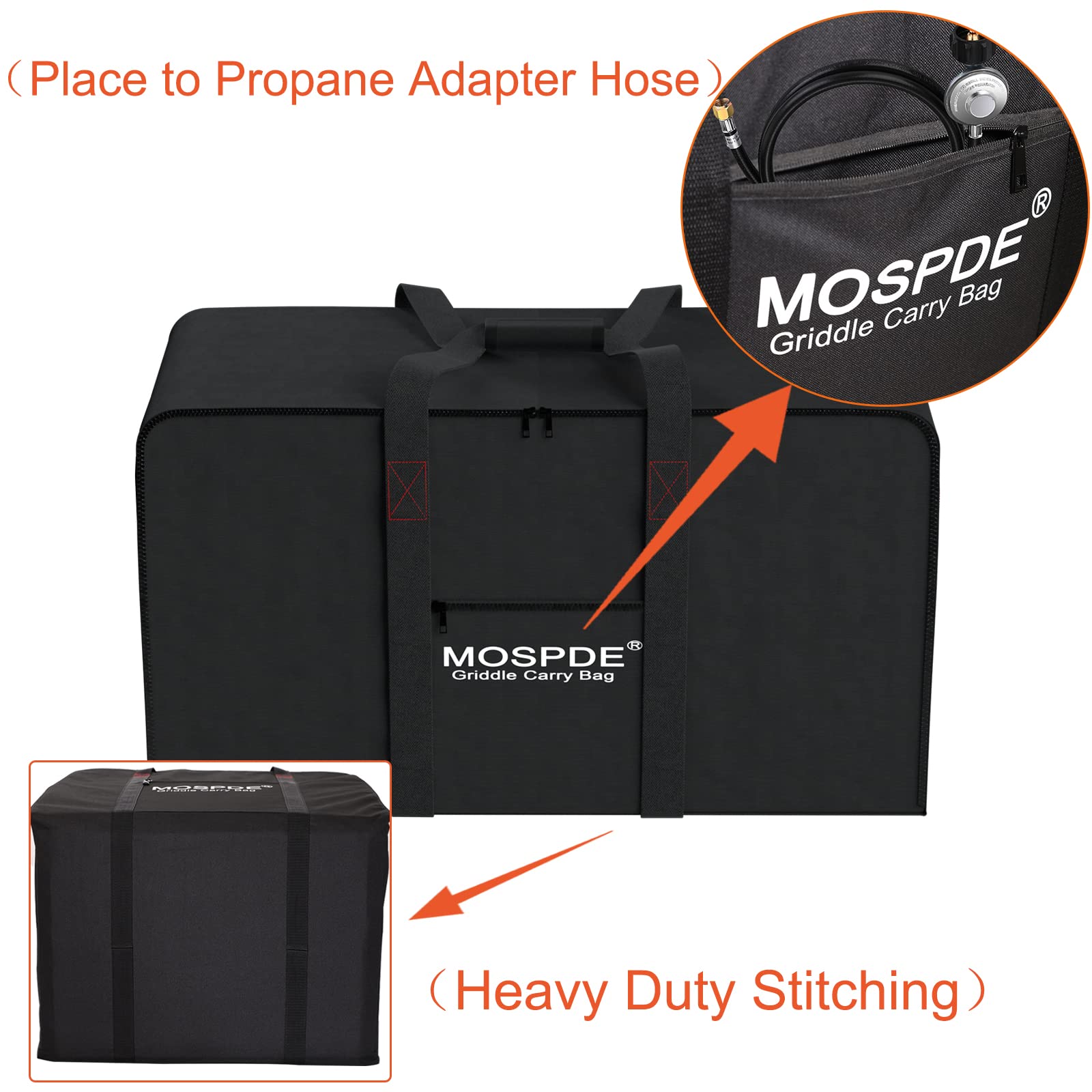 Pit Boss Grills 75275 Portable Gas Grill Carry Bag - Heavy Duty 600D Water-Resistant Griddle & Grill Carrying Case for Outdoor BBQ, Camping, and Tailgating