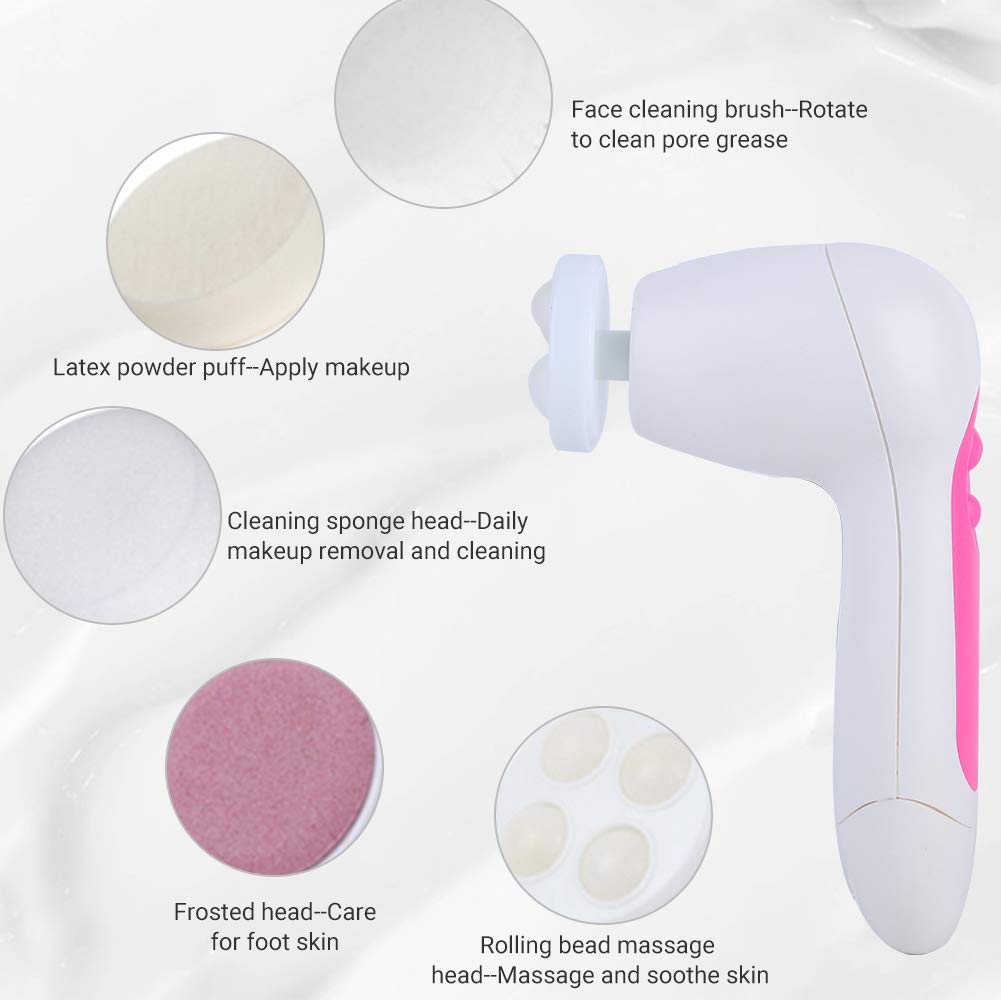 Waterproof Electric Facial Cleansing Brush - Multi-Function Deep Pore Cleaner for Home & Travel Skincare Routine | Perfect for Daily Face Wash & Blackhead Removal