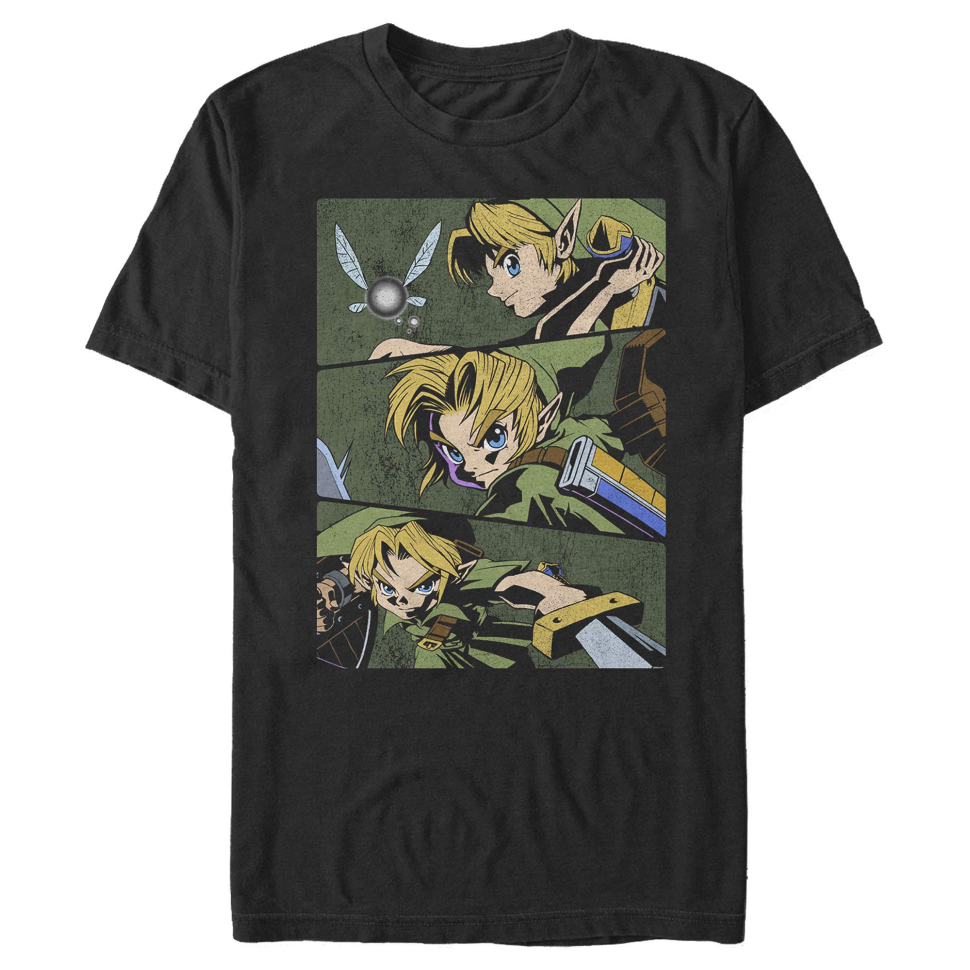 Nintendo Zelda Anime Comic Strip T-Shirt for Men - Breath of The Wild Gaming Tee - Perfect for Cosplay, Gaming Conventions & Casual Wear
