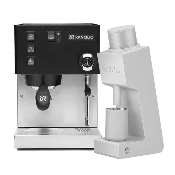 Rancilio Silvia V6 Espresso Machine & Varia VS3 Grinder Bundle - Premium Home Coffee Bar Setup for Latte & Cappuccino Lovers
