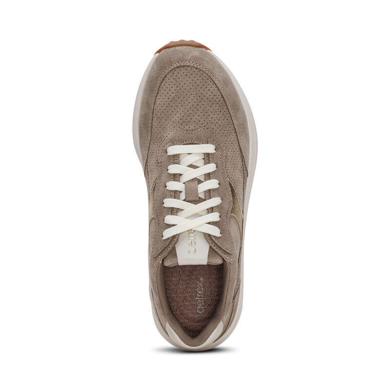 Aetrex Emily Taupe Women's Comfortable Walking Shoes for Work, Travel & Everyday Wear