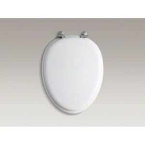 KOHLER Kathryn Soft-Close Elongated Toilet Seat - Painted Wooden Cover with Easy Installation for Bathroom, Home & Commercial Use