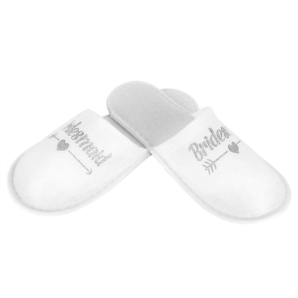 Wedding Slippers for Bride and Groom - Soft Comfortable Photography Props - Perfect for Wedding Ceremony, Reception Party and Bridal Shower Decorations