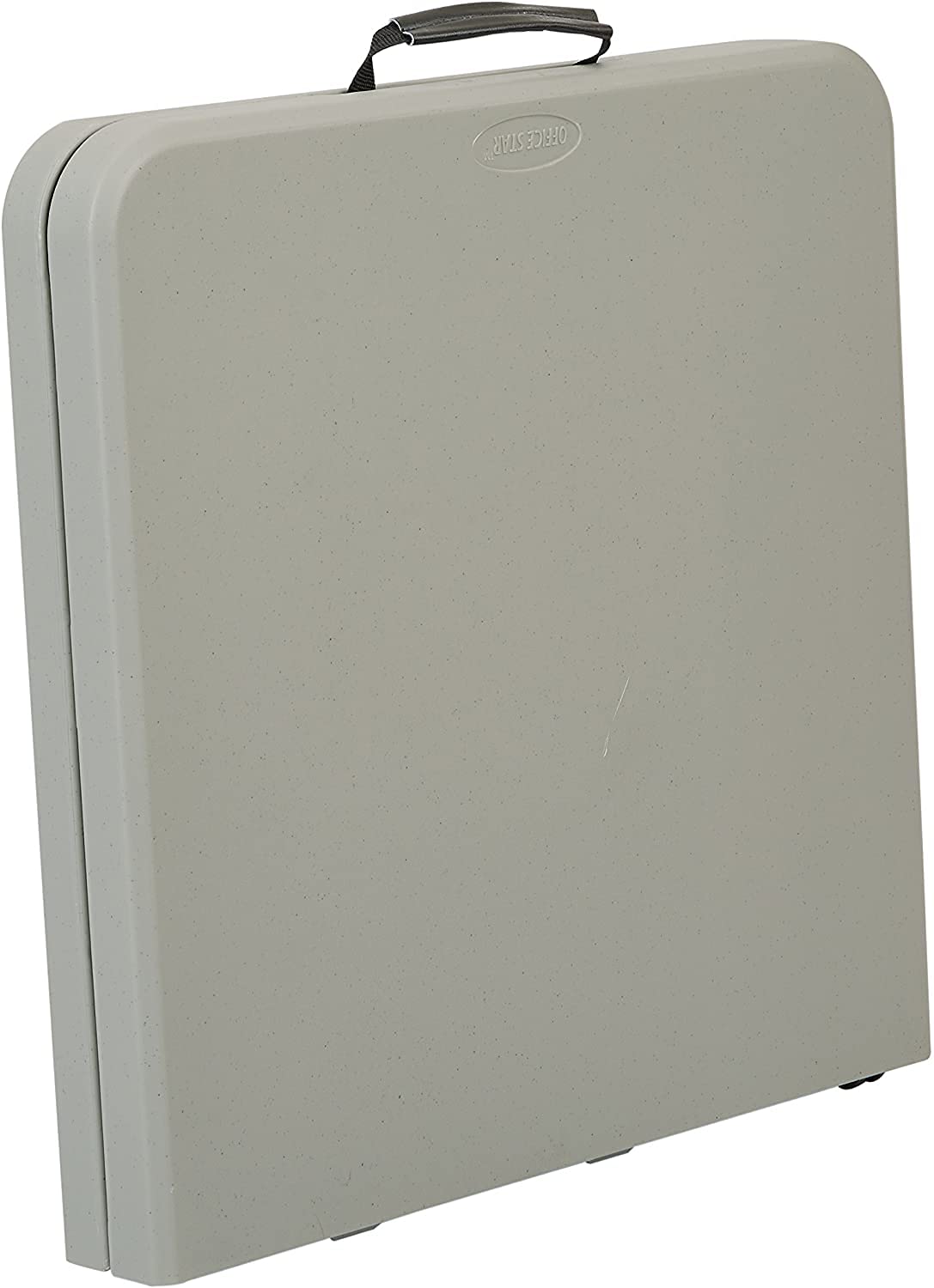 Office Star Adjustable Height 4-Ft Light Gray Resin Folding Table - Perfect for Home Office, Conference Rooms & Event Spaces