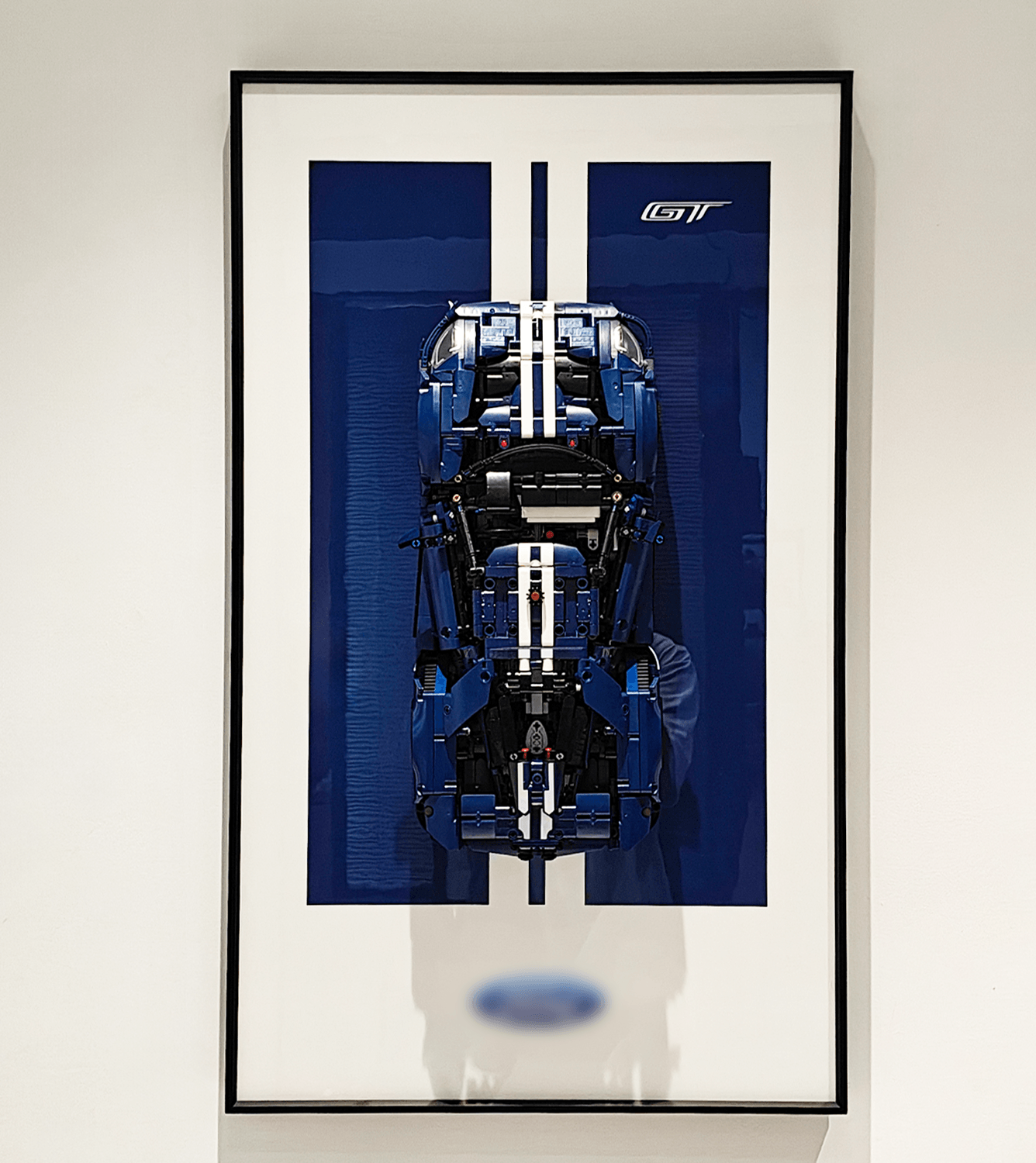 LEGO Technic 2022 Ford GT Wall Mount Display Stand - Secure Hanging Bracket for LEGO Car Model 42154 - Perfect for Showcasing in Bedroom, Office, or Game Room