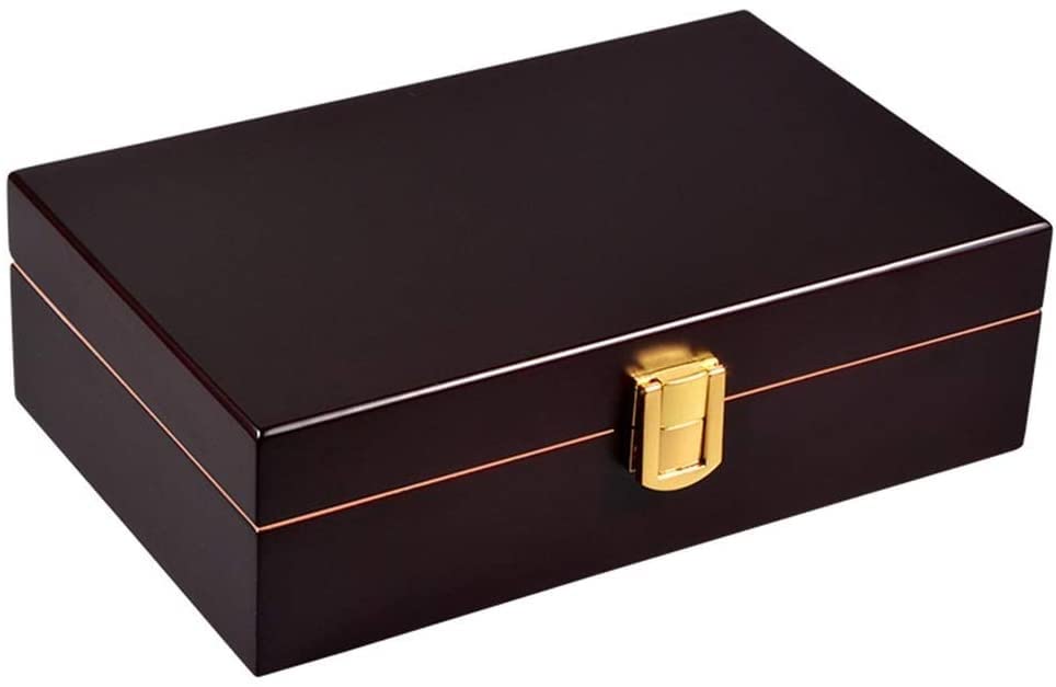 Premium QHYTL Portable Cigar Humidor Case - Holds 10 Cigars, Airtight Seal & Built-in Humidifier - Perfect for Travel, Gifts & Home Storage | Compact Cigar Storage Solution for Enthusiasts & Professionals