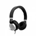 V7 HA601-3NP Foldable Lightweight Headphones with Built-in Mic & Volume Control - Compatible with iPhone, iPad, Smartphones, Tablets, PC & Laptops - Perfect for Gaming, Online Classes & Remote Work (Black/Silver)