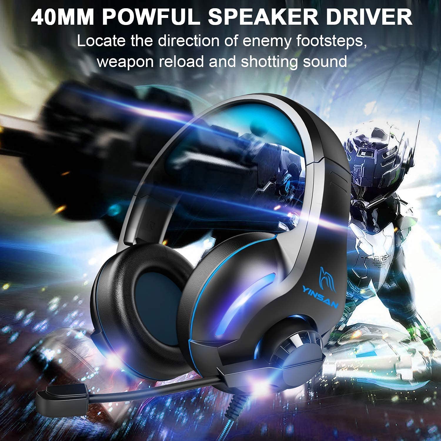 Best Wired Gaming Headset for Nintendo Switch, PS4, PS5, Xbox One & PC - Over-Ear Headphones with Microphone, Bass Surround Sound, Volume Control & Noise Isolation (No LED Lights) - Perfect for Online Gaming, Streaming & Virtual Meetings