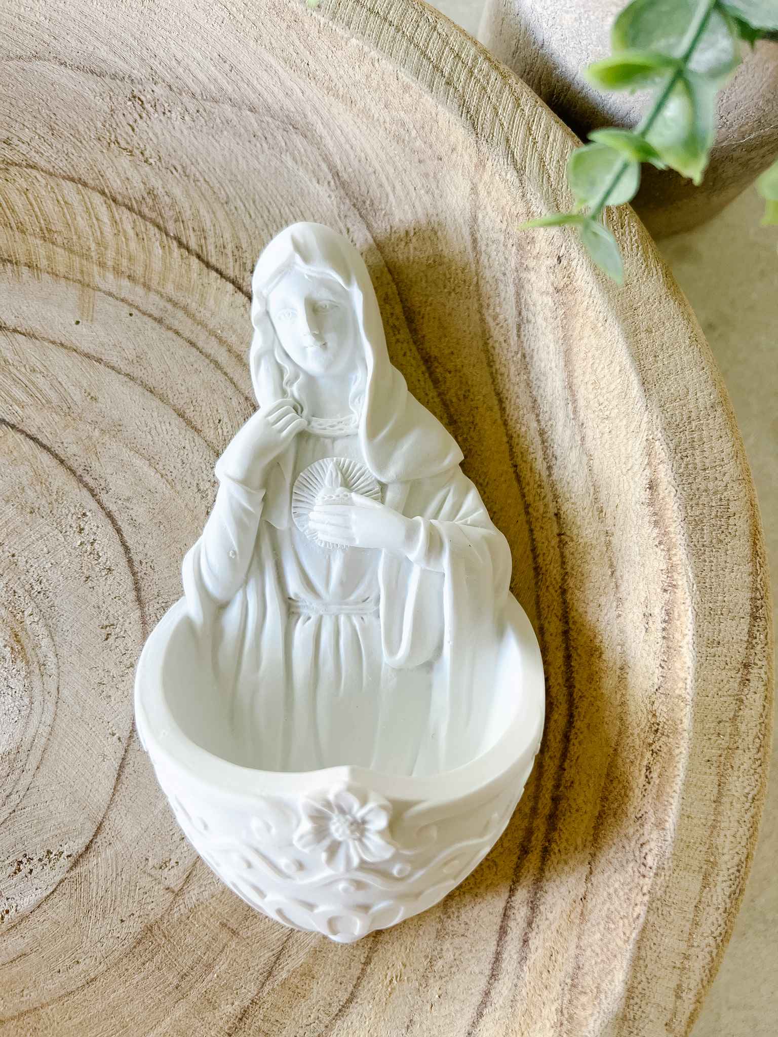 Immaculate Heart Holy Water Font - Religious Home Decor for Prayer & Blessings - Perfect for Church, Home Altar & Sacred Spaces