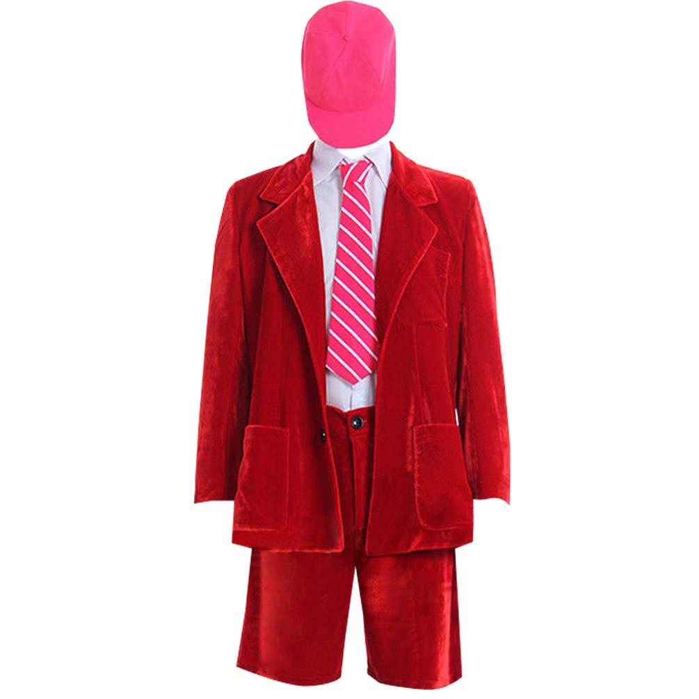Men's Red Fancy Costume Suit - Elegant Party Outfit for Halloween, Cosplay & Formal Events | Premium Quality Adult Dress Up Attire