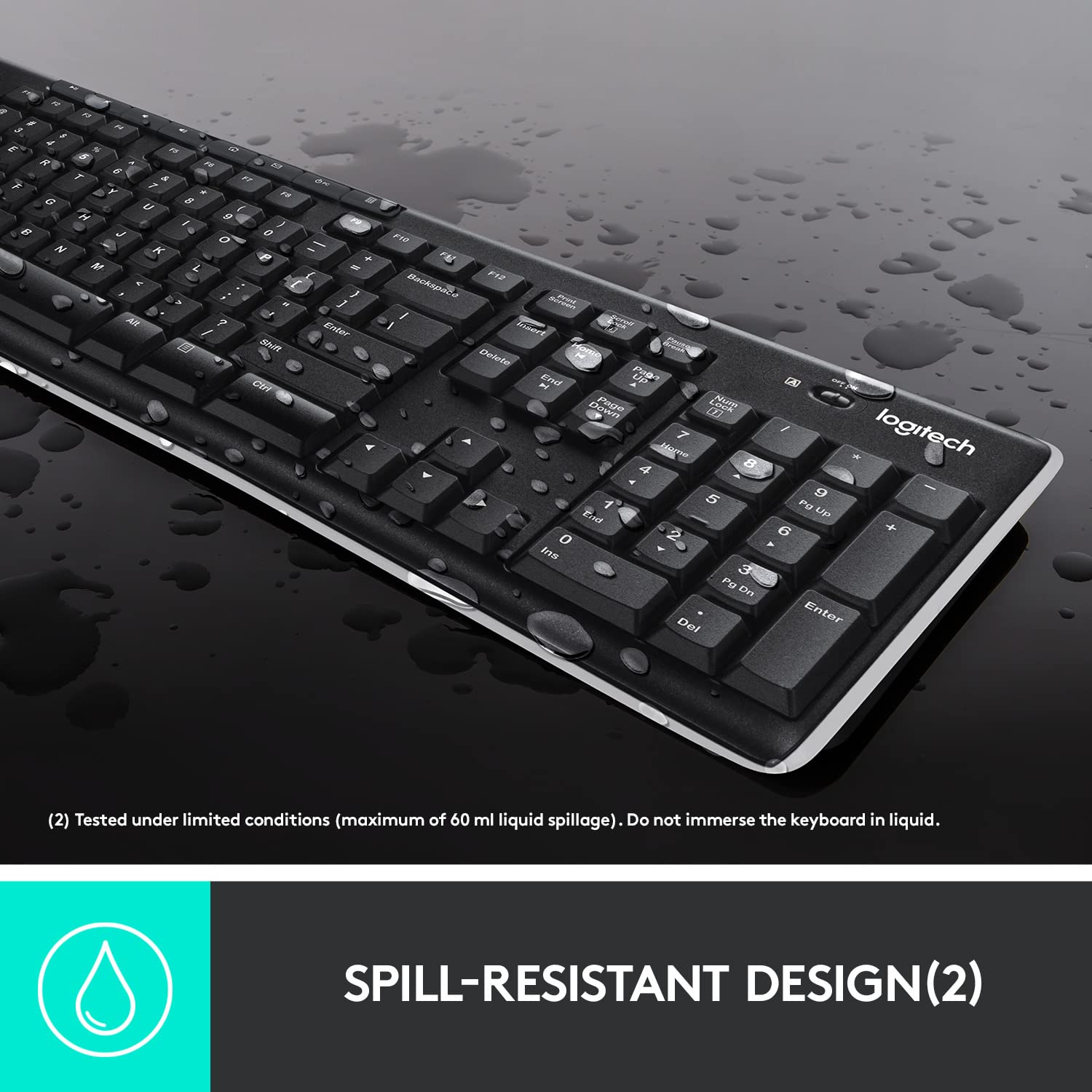 Logitech K270 Wireless Keyboard with Long-Range Connectivity - Ergonomic Design for Home & Office (Renewed) | Perfect for Typing, Gaming & Remote Work