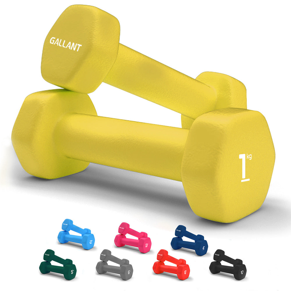 Premium Neoprene Dumbbell Set for Home Gym, Fitness & Aerobic Exercise - 2-Pack Iron Hand Weights for Strength Training, Cardio Workouts & Toning