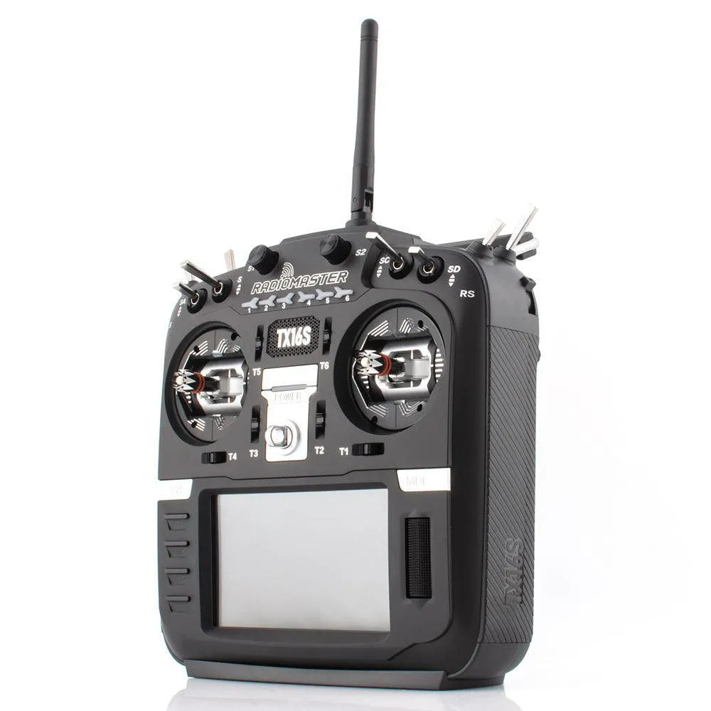 RadioMaster TX16S Mark II V4.0 Hall Gimbal 2.4GHz 16CH EdgeTX RC Radio Controller for Drone FPV Racing - Mode 2 (Black) - Perfect for Aerial Photography, Drone Racing & RC Hobbyists