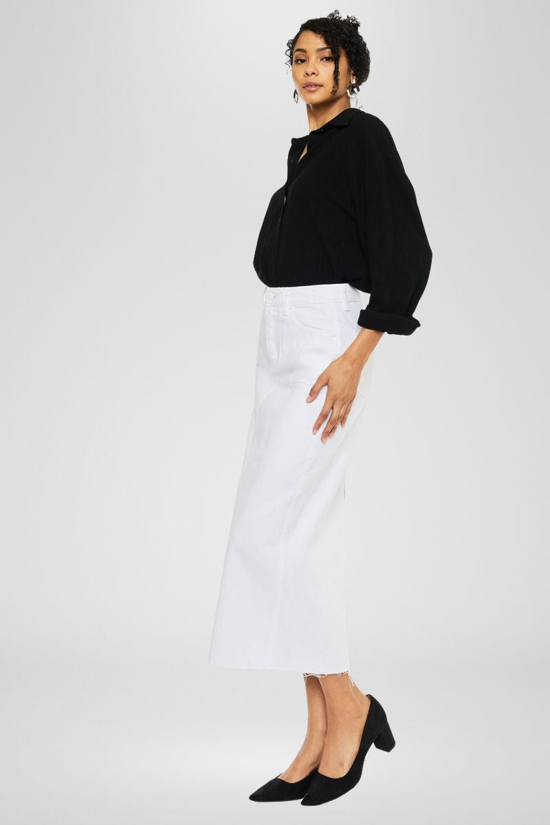 Floral Midi Skirt for Women - A-Line Summer Skirt with Pockets, Boho Flowy Skirt for Beach, Vacation, and Casual Outfits