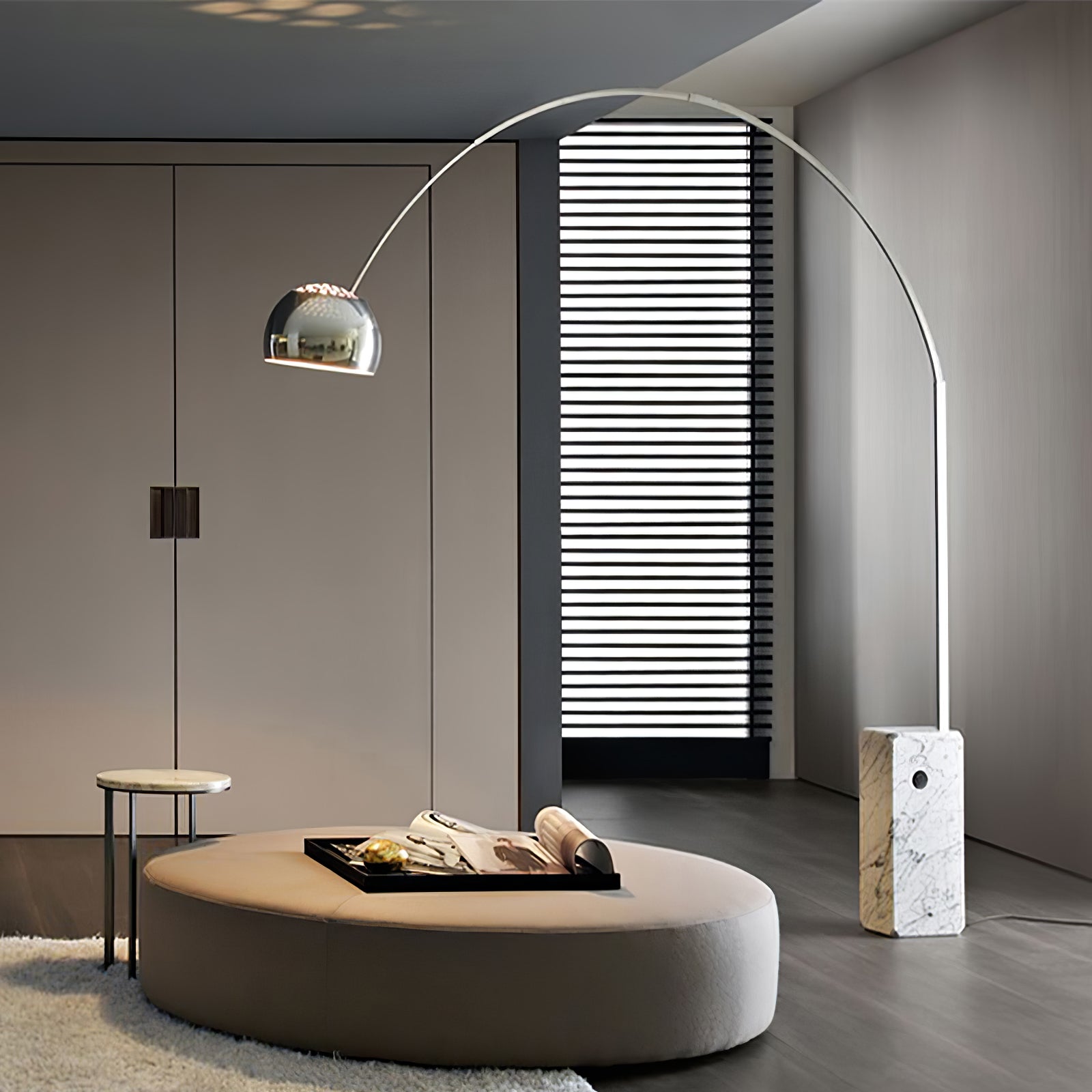 Arcadia Luxe Modern Floor Lamp - Adjustable Height LED Standing Light for Living Room, Bedroom & Office - Elegant Home Decor Lighting for Reading & Relaxation