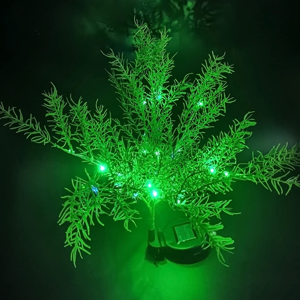 2 Pack Solar Powered Christmas Tree Stake Lights - Outdoor Holiday Lawn Decor with Stainless Steel Ground Insert - Waterproof Solar Garden Lights for Yard, Pathway, Patio & Christmas Decoration