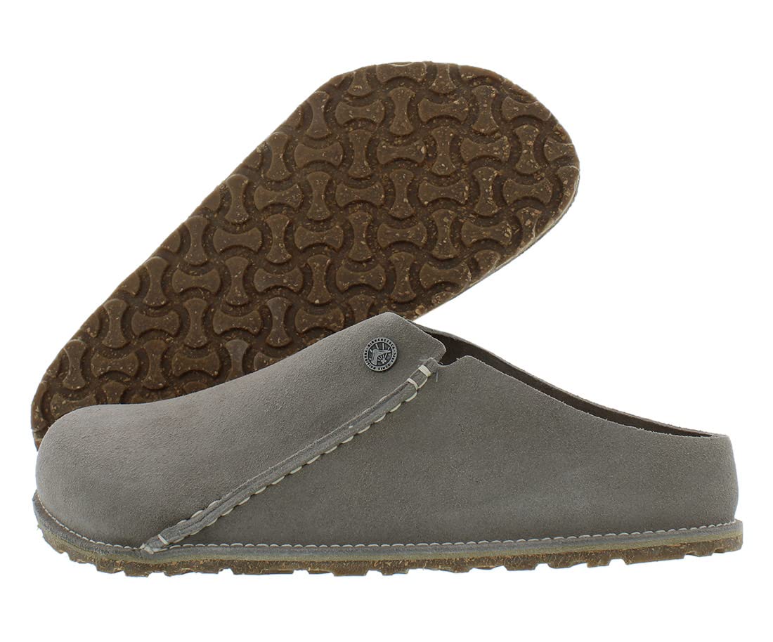 Birkenstock Women's Boston Soft Footbed Clogs - Iron Oil Leather Narrow Fit (EU 36) | Comfortable Slip-On Shoes for Nurses, Chefs & Indoor/Outdoor Wear