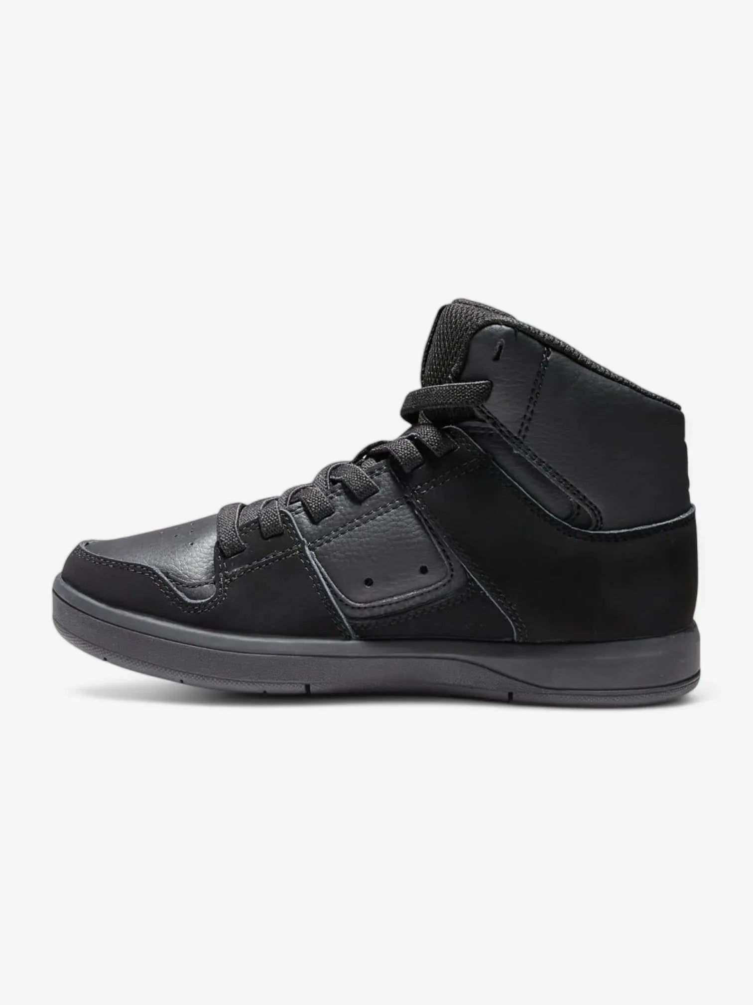 DC Kids Cure Hi Top Elastic Skate Shoes - Black | Comfortable & Durable Sneakers for Boys & Girls | Perfect for Skateboarding, School & Casual Wear