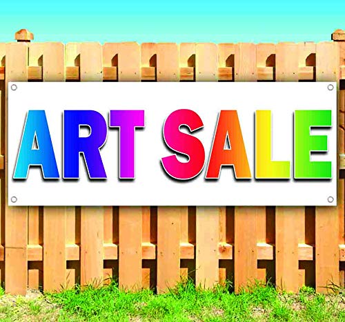 13 oz Heavy-Duty Vinyl Art Sale Banner - Single-Sided with Metal Grommets | Durable Non-Fabric Sign for Outdoor Events, Store Promotions & Trade Shows