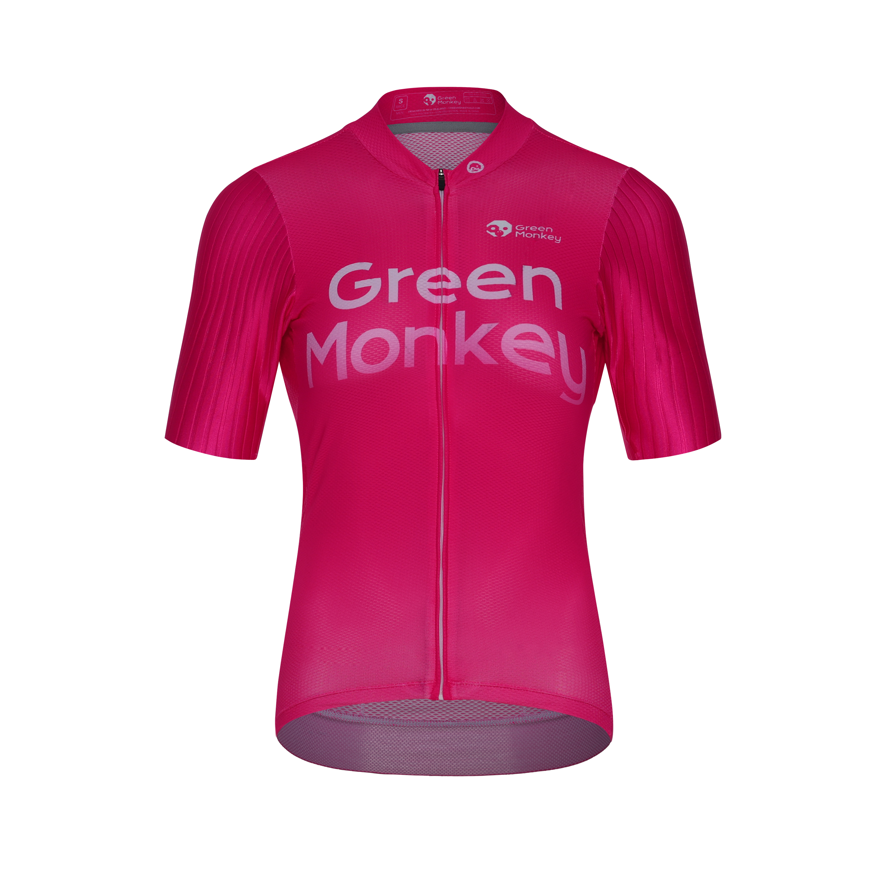 GreenMonkey Hot Pink Podium Jersey - High-Performance Cycling Shirt for Women - Perfect for Races, Training & Outdoor Sports