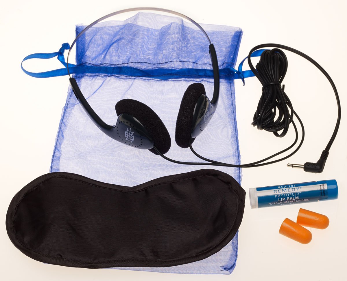 Medline Sleep Aid Kit with Eye Mask, Headphones, Soothing Lip Balm & Ear Plugs - 20 Pack for Patient Comfort - Perfect for Travel, Hospitals & Home Relaxation