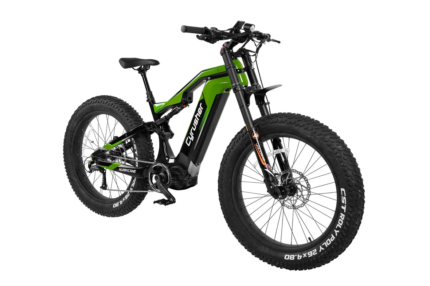 Cyrusher Hurricane 1000W Electric Bike - Carbon Fiber Frame, 25 MPH Top Speed, 55 Mile Range, Mid-Drive Motor - Perfect for Commuting, Off-Road Adventures & Urban Exploration