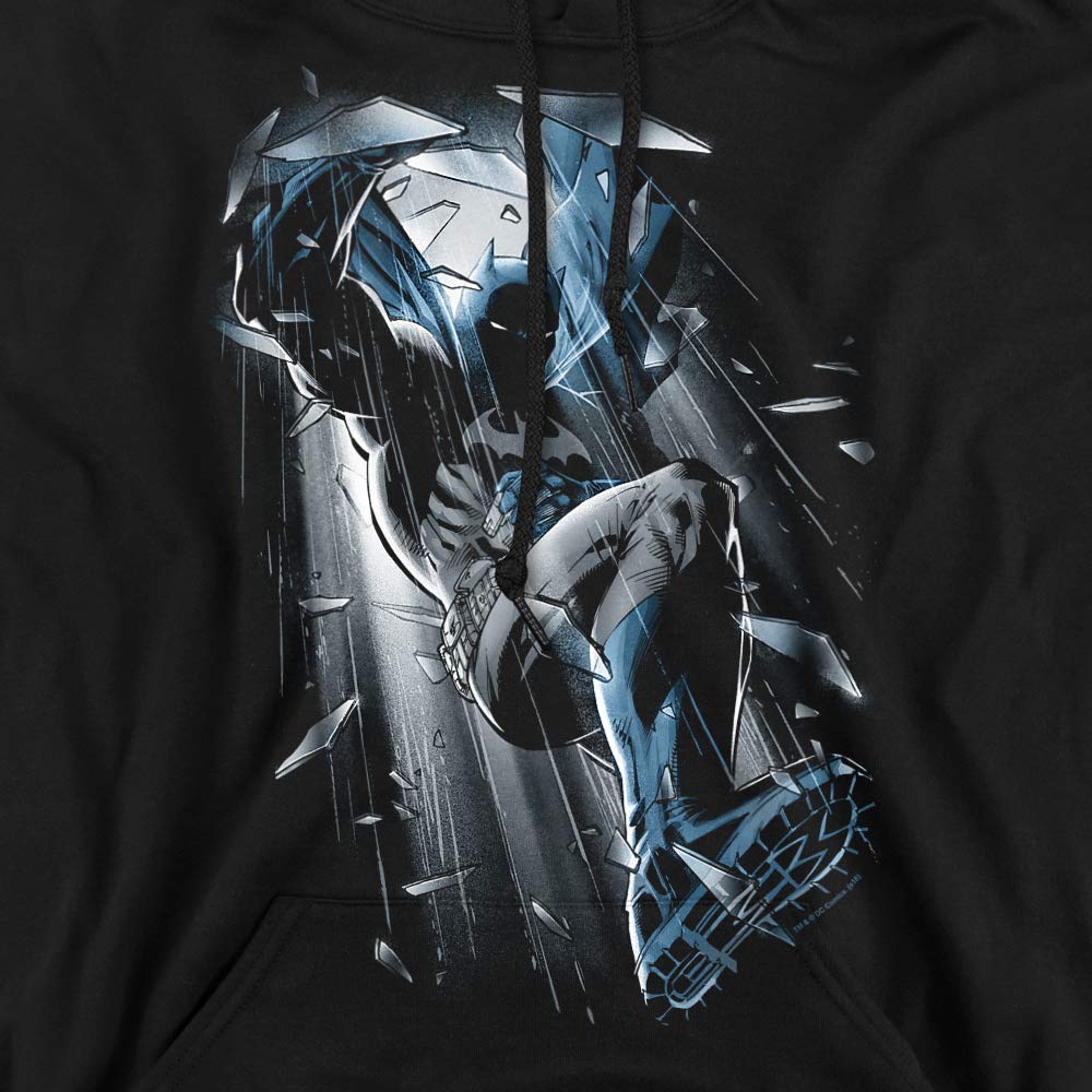 Trevco Batman Bat Crash Unisex Adult Pullover Hoodie - Soft Cotton Comfortable Sweatshirt for Men & Women - Perfect for Cosplay, Halloween & Casual Wear
