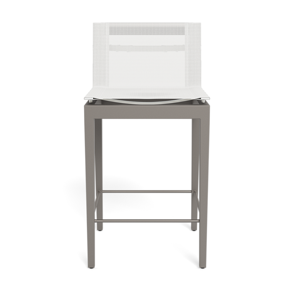 Byron Aluminum Outdoor Bar Stool - Rust-Resistant & Weatherproof Patio Bar Height Stool for Backyard, Poolside & Deck Use