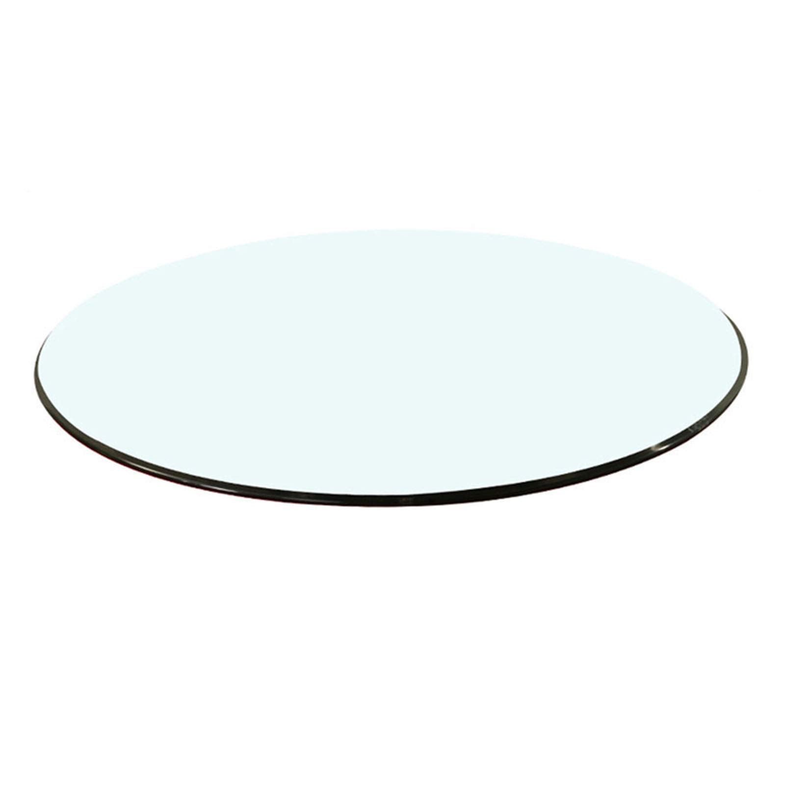 Tempered Glass Table Top - 8mm Thick Round Polished Edge Clear Glass for Dining Table, Coffee Table, DIY Projects | Perfect for Home Decor, Office & Restaurant Use