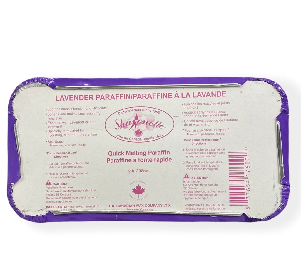 Premium Sharonelle Lavender Paraffin Wax (2Lb, 4 Cases) - Ideal for Spa, Home Wax Treatments & Hand Therapy