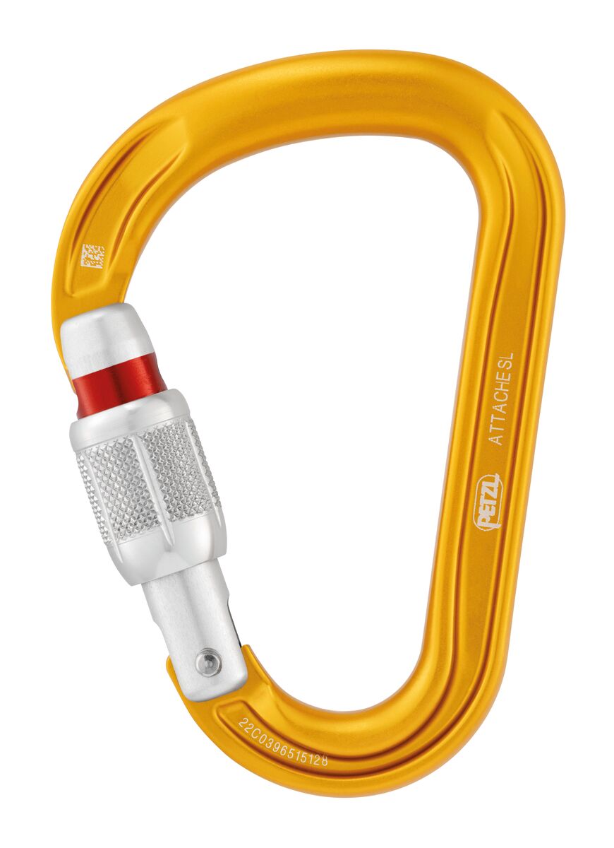 Secure Attache Screw Lock Carabiner - Heavy Duty Climbing Hook for Outdoor Gear, Hiking, Backpacking & Keychains - Durable Stainless Steel Carabiner Clip