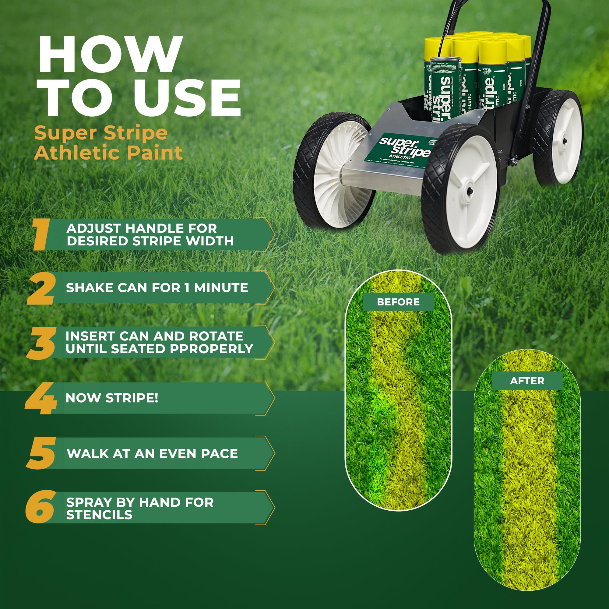 Fox Valley Athletic Field Marking Paint - 18 oz (Pack of 12), Easy to Use Grass & Turf Paint for Tennis Courts, Basketball Courts, Soccer Fields - Bright Athletic Yellow - Perfect for Sports Field Maintenance & Outdoor Events