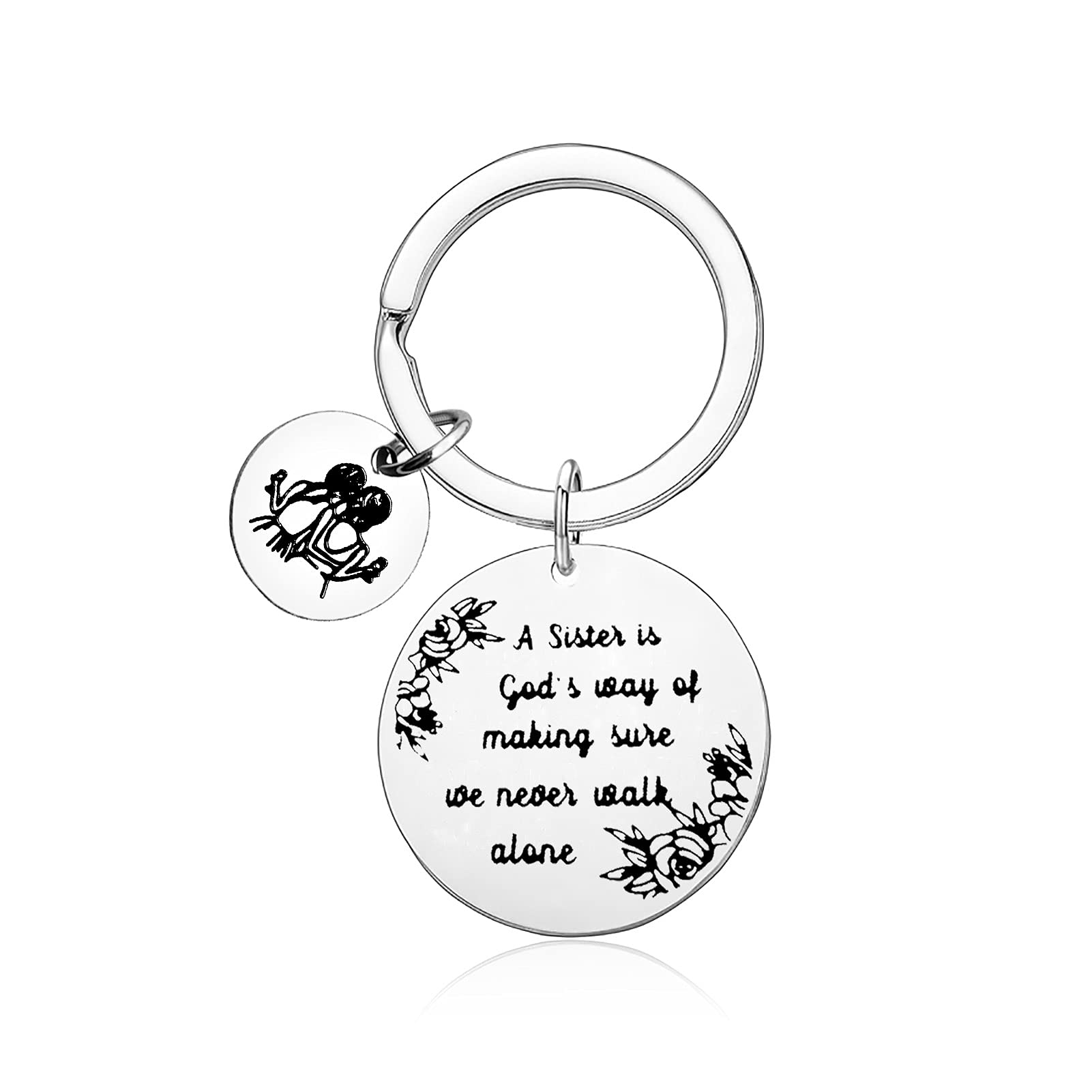 Best Friendship Keychain - Cute Sister Gift for Birthday, Christmas, Graduation & Appreciation | Funny Jewelry for Women, Teens & Sister-in-Law | Perfect for Everyday Carry, Keyrings & Heartfelt Gifting