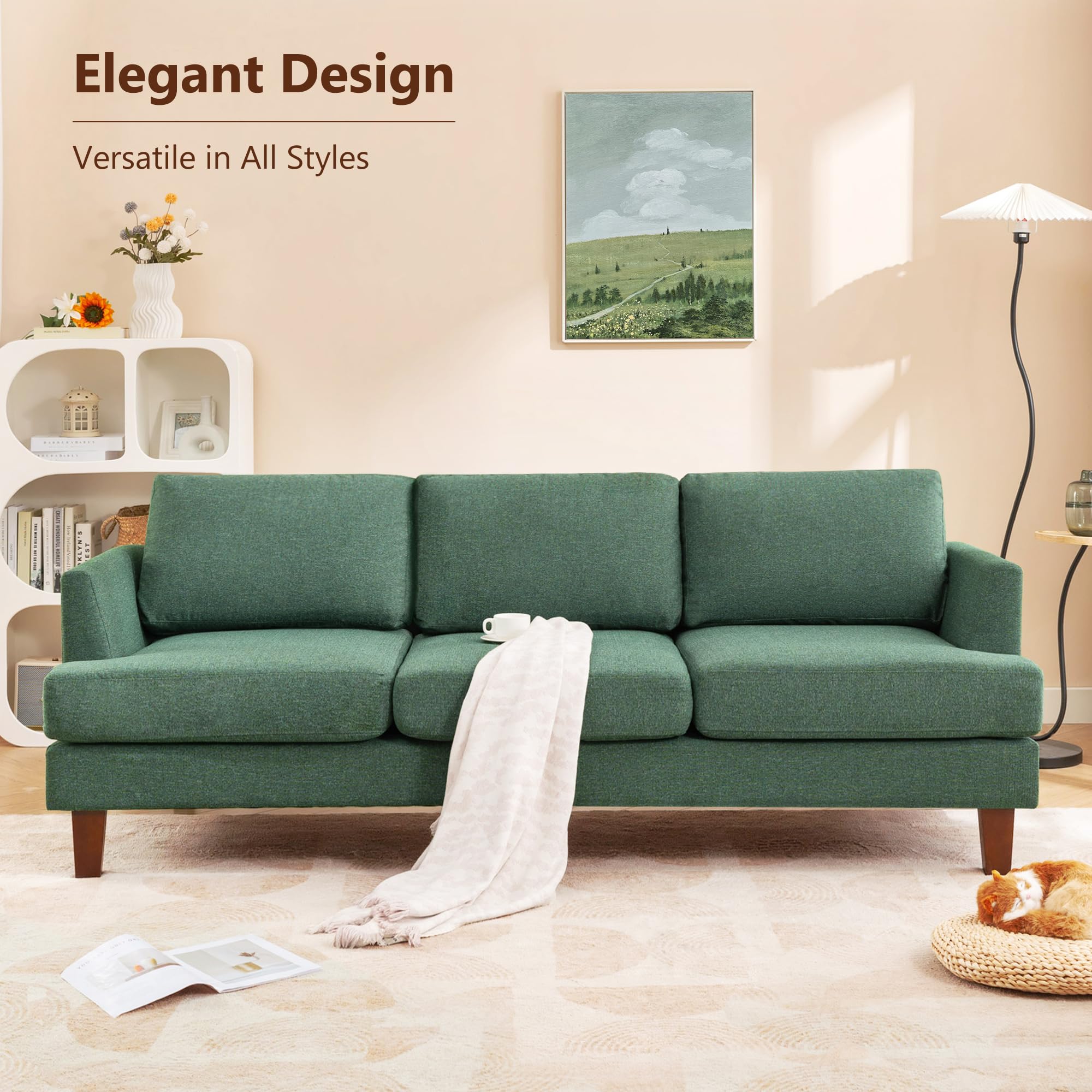 Mid Century Modern 3-Seater Sofa Couch - 89