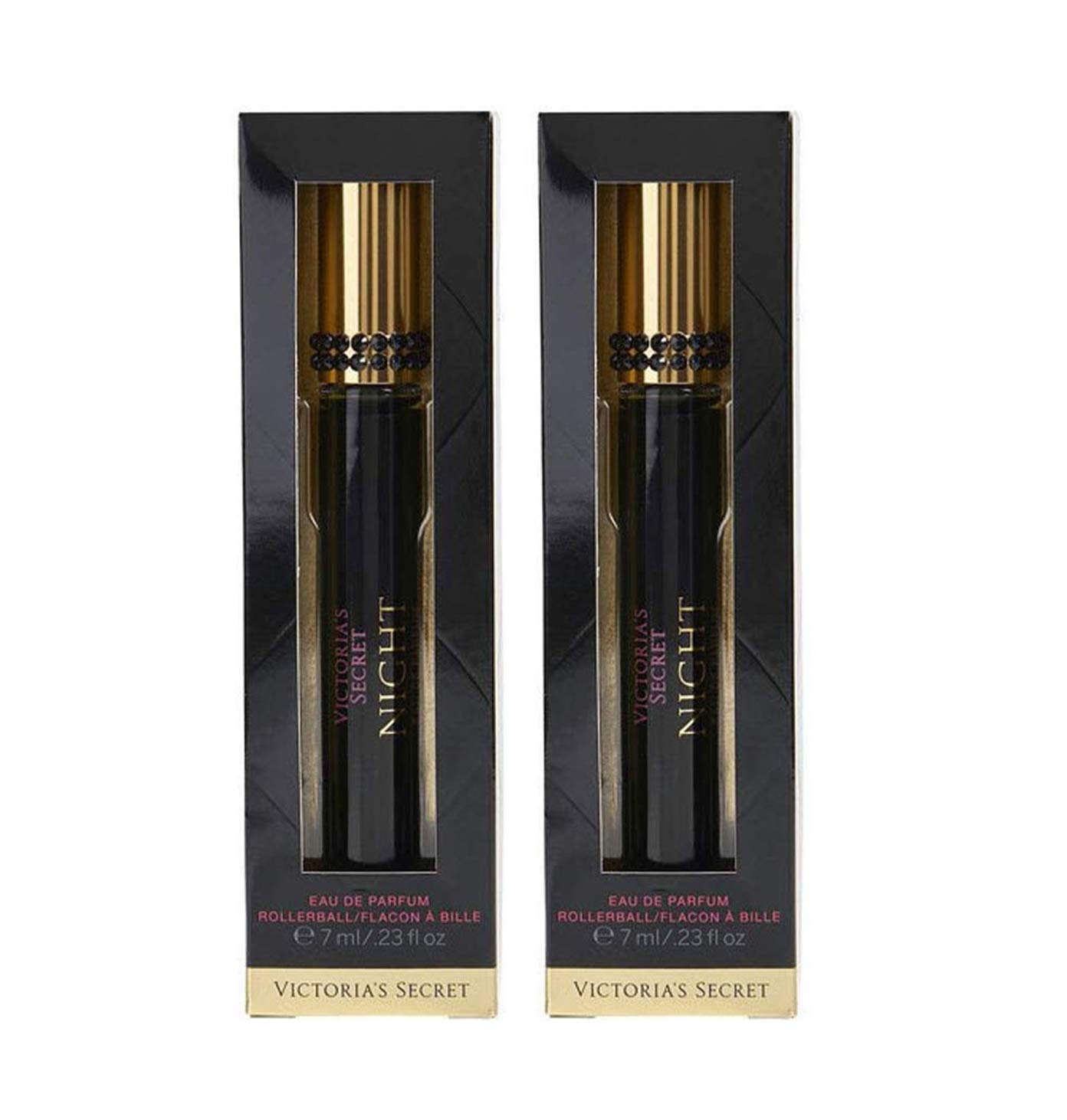 Victoria's Secret Night Eau De Parfum Rollerball Travel Size .23oz (2 Pack) - Romantic Date Night & Evening Out Fragrance for Women