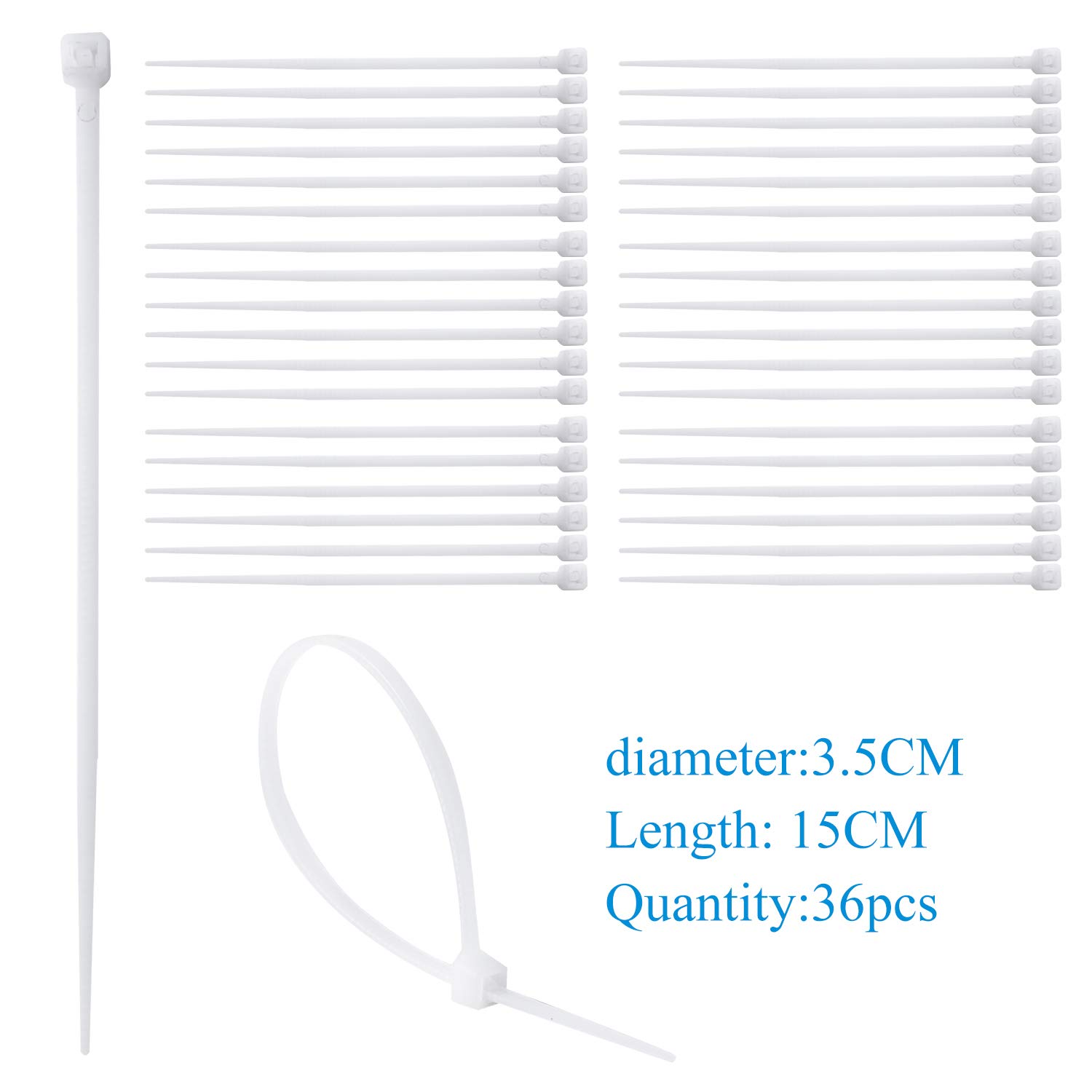 36 Pack LED Rope Light Clips for 8-10mm Width IP65 Silicone Glued Rope Lights - Mounting Brackets & Fixing Clips for Indoor/Outdoor Decoration, Party Lighting, and Landscape Illumination
