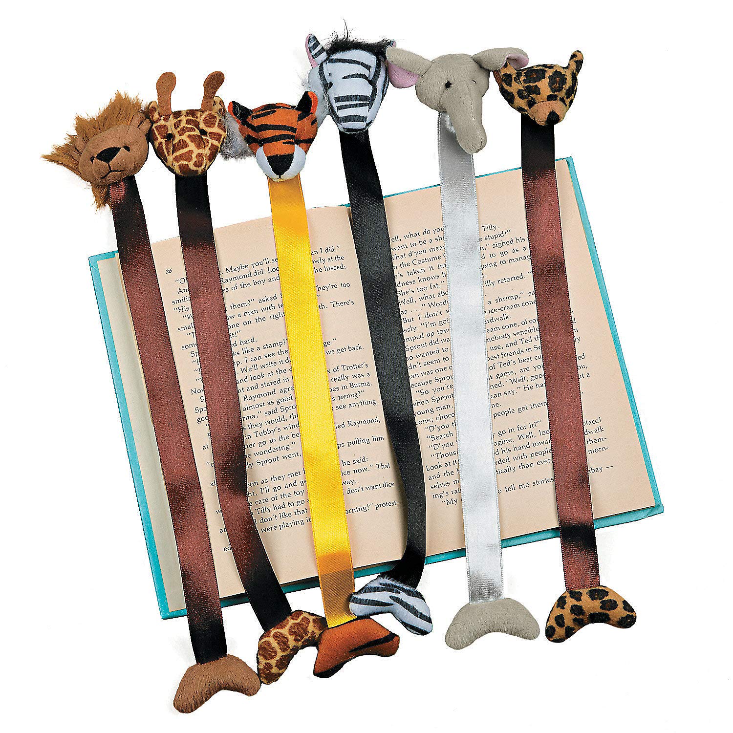 12 Soft Plush Zoo Animal Bookmarks for Kids - Fun Reading Accessories for Books, Gifts & School Supplies | Perfect for Children's Books, Libraries & Classroom Use