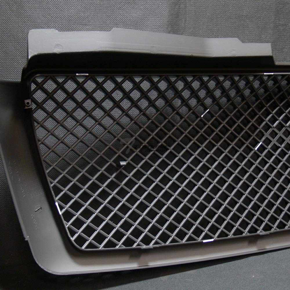 ABS Black Front Grille Mesh Hood Bumper Cover for 2007-2014 Chevy Tahoe Suburban Avalanche - Durable Replacement Part for Off-Roading & Truck Customization
