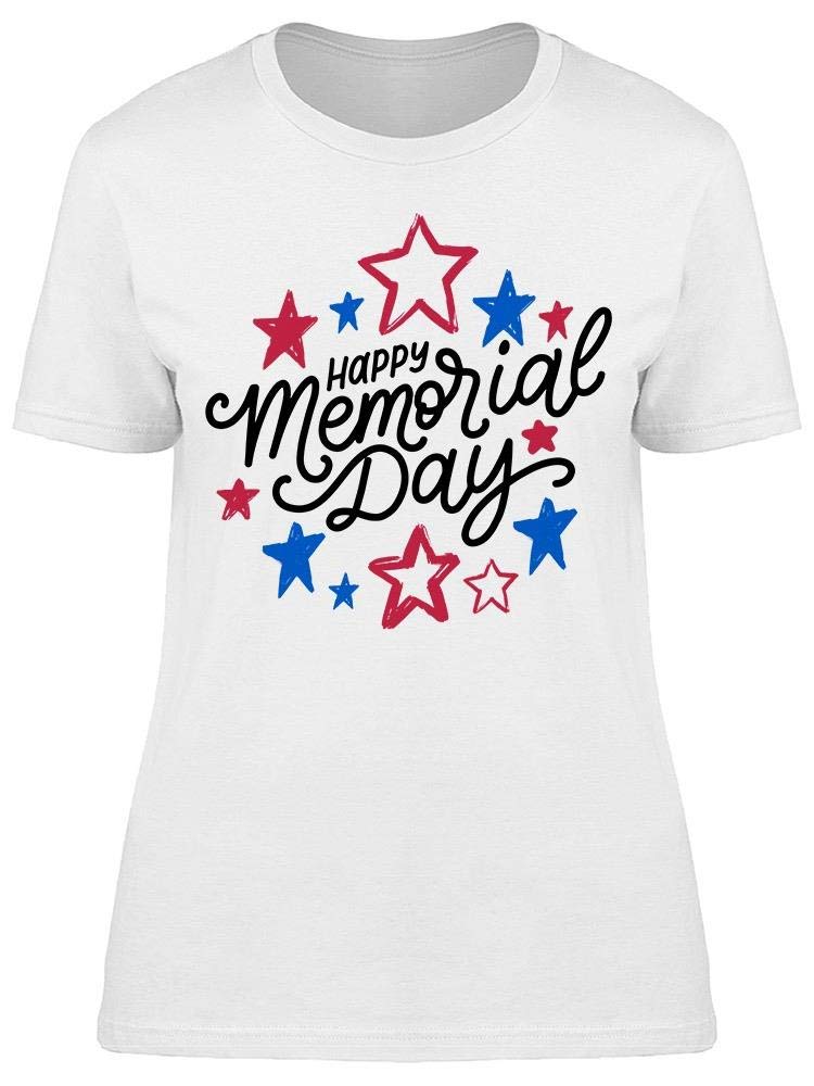 Happy Memorial Day T-Shirt for Women - Patriotic American Flag Graphic Tee - Comfortable Casual Wear for Holidays, BBQ, and Outdoor Events