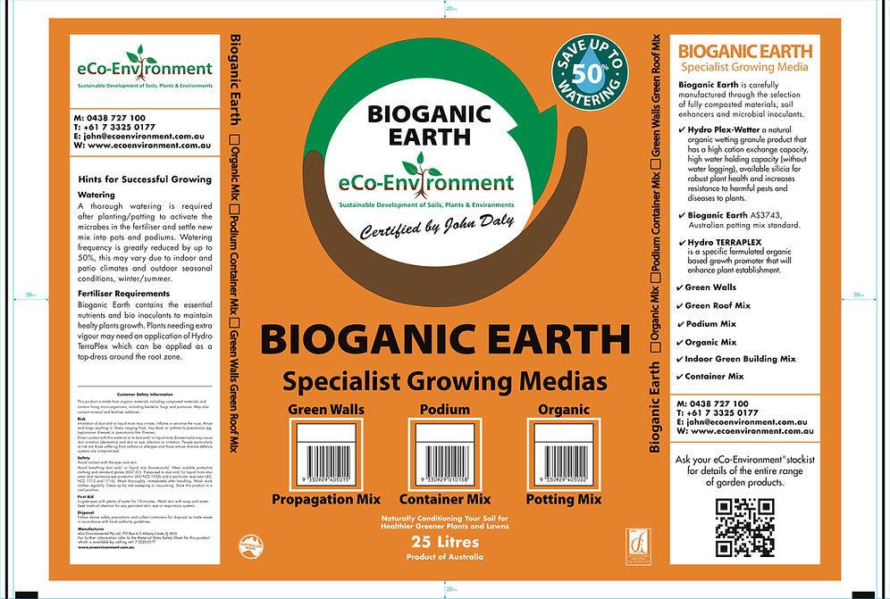 Bioganic Earth Podium Organic Potting Soil - 25 Litre Bag for Indoor Plants, Garden & Flower Beds | Premium Nutrient-Rich Soil Mix for Healthy Plant Growth