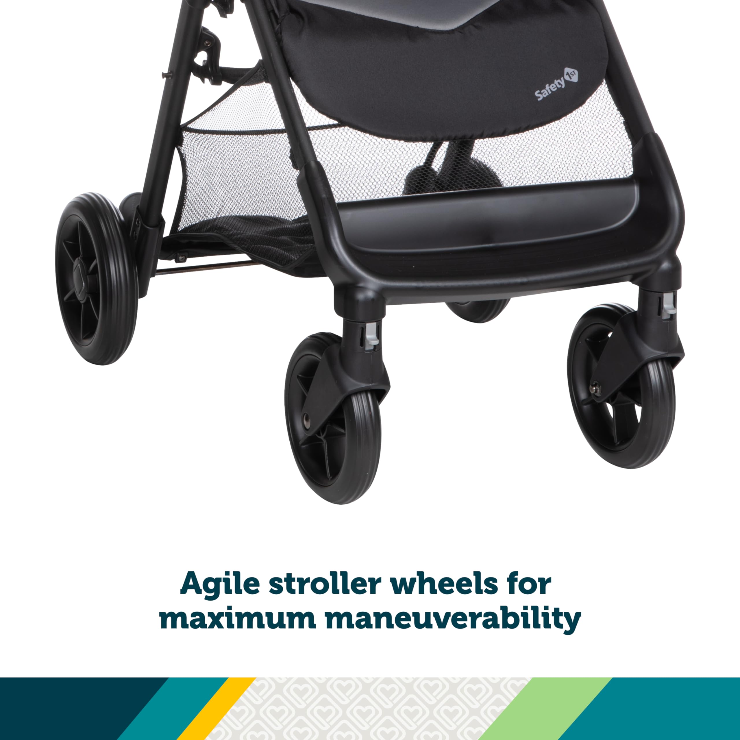 Safety 1st Smooth Ride Travel System - OnBoard™ FLX Infant Car Seat & Stroller Combo in Monument | Lightweight, Easy-Fold Design for Newborns | Perfect for Travel, Shopping & Daily Walks