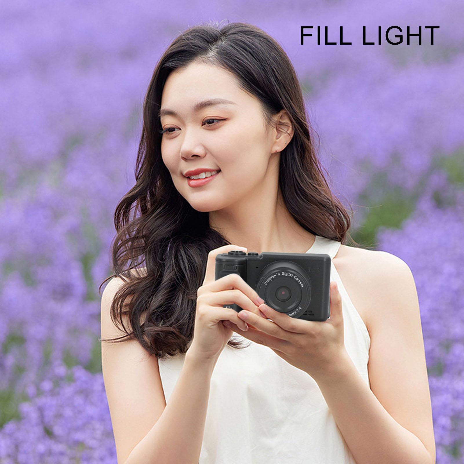 4K Vlogging Camera with Autofocus & 8X Zoom - 2.4in IPS Screen, Dual Lens, Built-in Fill Light & Tripod Included - HD Travel Camera for YouTube, TikTok & Photography (Black) - Perfect for Vloggers, Travelers & Content Creators