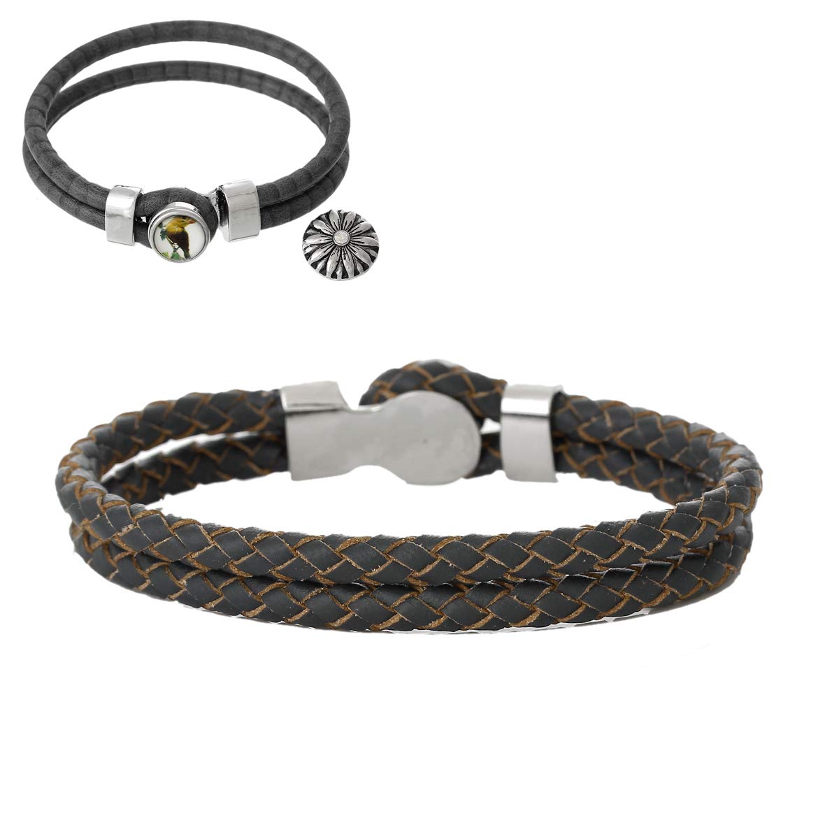 Sparkly Snap Bracelets for Women - Fashionable Adjustable Chunk Button Cuff Bracelets | Perfect for Parties, Gifts & Everyday Wear