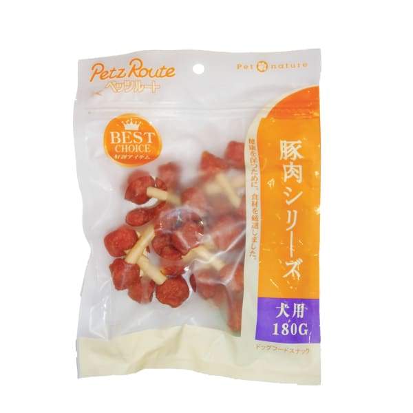 Petz Route Pork Dumbbell Dog Treats 180g - Natural Protein Snacks for Small & Large Dogs - Training Rewards & Dental Chews for Puppies & Adult Dogs