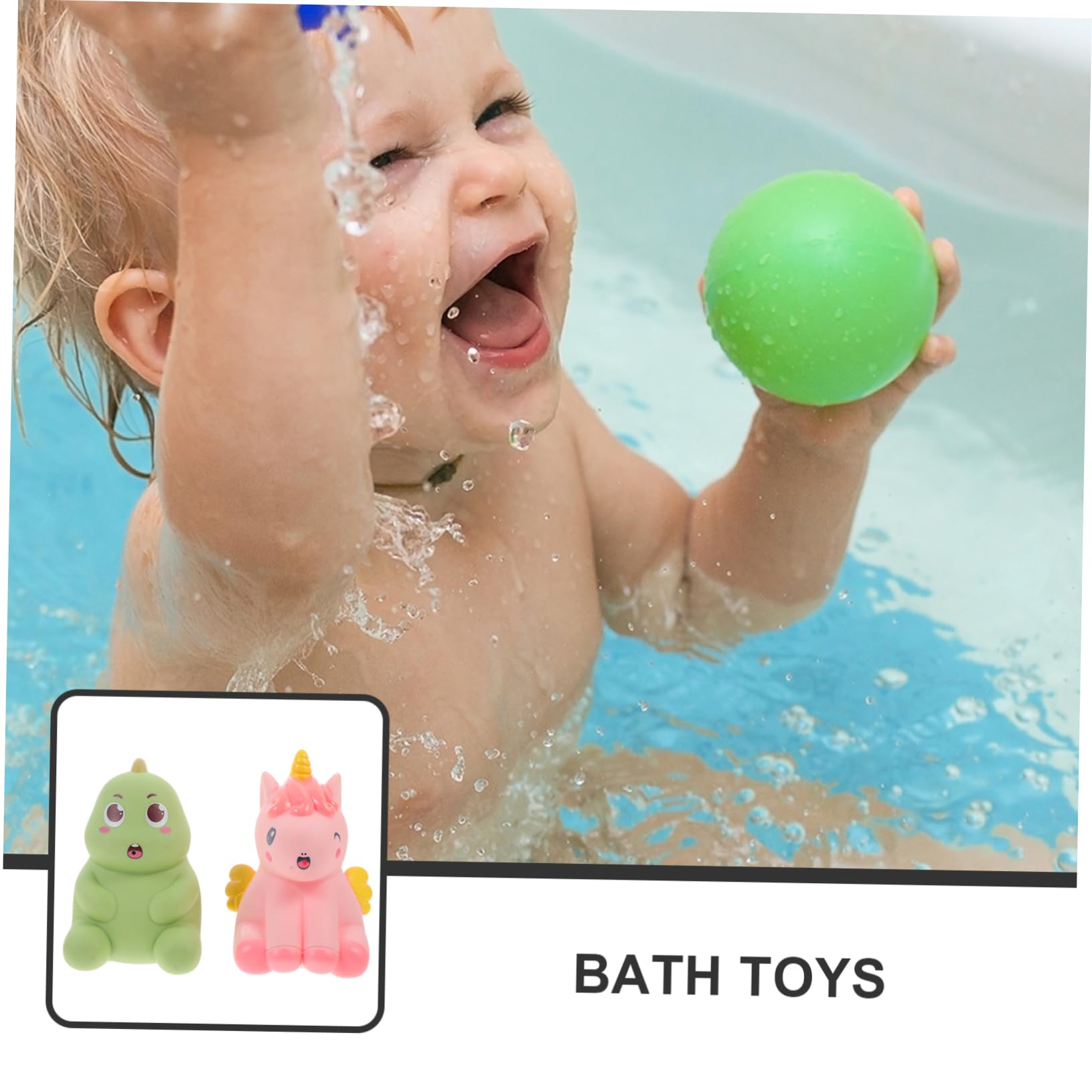 SKISUNO 2-Pack Rubber Duck Bath Toys for Toddlers & Kids - Fun Bathtub Floating Toys for Baby Bath Time, Sensory Play & Pool Party