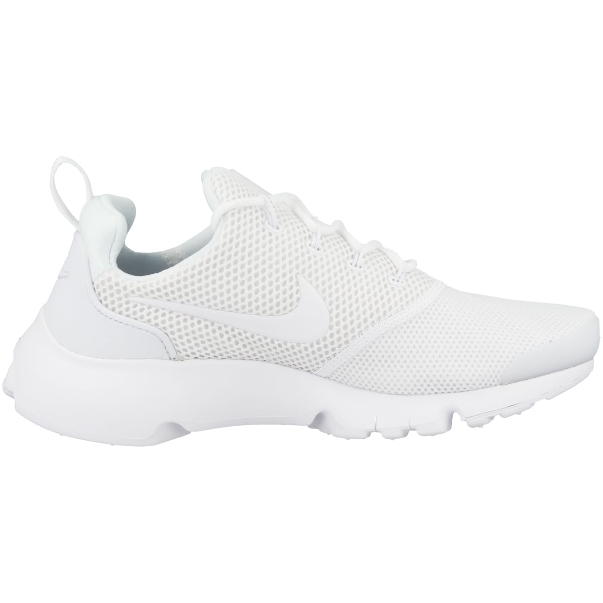 Nike Youth Presto Fly GS Running Shoes - Breathable Mesh Sneakers for Kids (White/White, Size 4) | Lightweight Comfort for School, Sports & Everyday Play