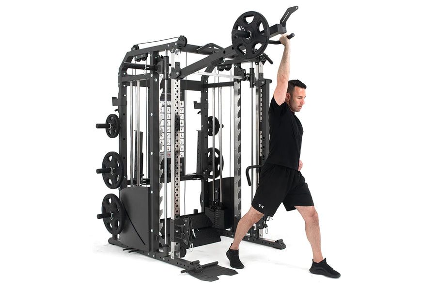 Warrior 701 All-in-One Power Rack with Smith Machine & Cable Crossover - Multi-Functional Home Gym Equipment for Strength Training & Fitness - Perfect for Home Workouts & Garage Gyms (Summer Sale)